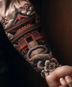 Japanese Temple Tattoo