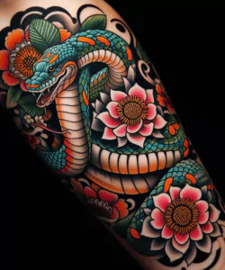 Japanese Snake Tattoo