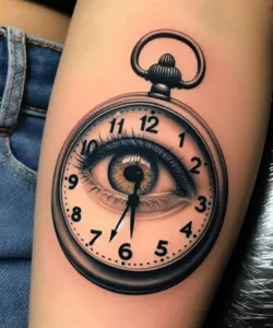 Clock with Eye Tattoo Meaning