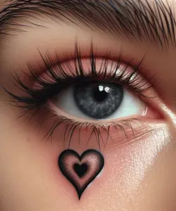 Heart Tattoo Under Eye Meaning