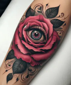 Rose with Eye Tattoo Meaning