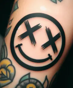 Smiley Face with X Eyes Tattoo Meaning